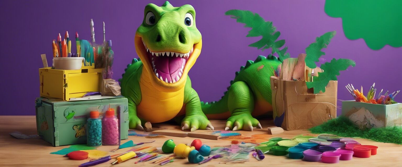 Barney-themed art and craft kits