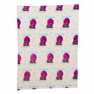 Barney Retro Bedding Super Soft Cozy Plush Throw